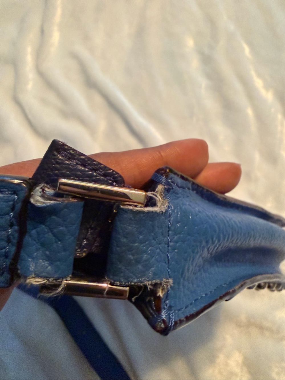 kate spade Royal Blue Pebbled Leather Crossbody with Studs - Picture 12 of 16